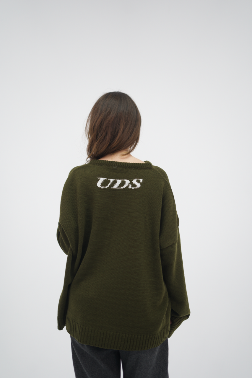 Undiscovered Olive Knit Crewneck