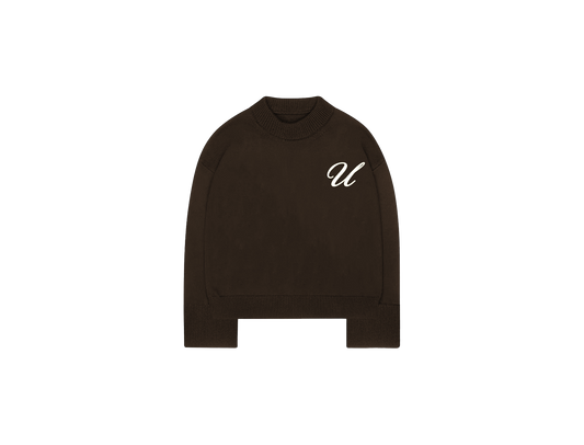 Undiscovered Brown Knit Crewneck